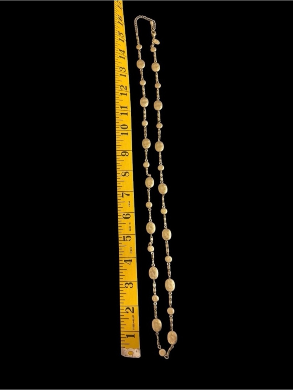 Vintage Lia Sophia Gold-Tone Beaded Station Necklace pre-owned EUC